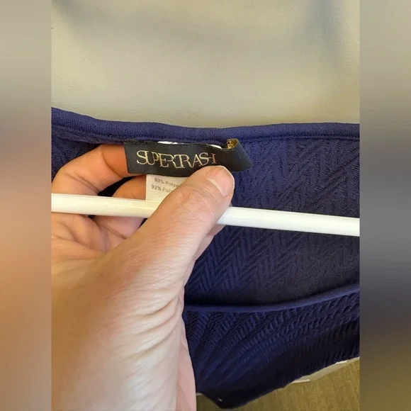 Supertrash brand Periwinkle bodycon stretchy sleeveless Mini Dress Women's XS/S - Picture 4 of 10